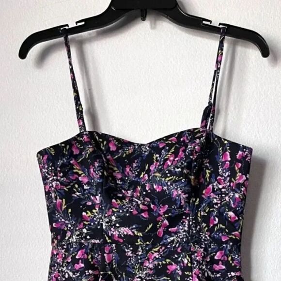 NEW French Connection Whisper Light Sweet Floral Mini Dress in Black Size 12 - Picture 5 of 12